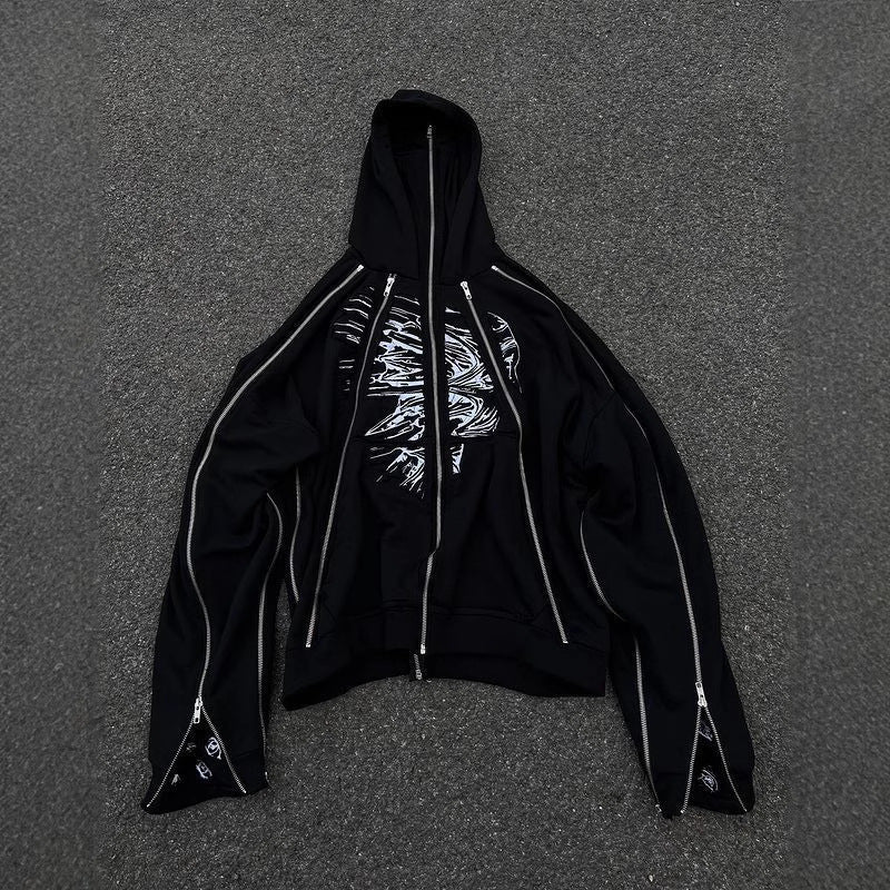 Chaos Theory Multi-Zip Loose Hoodie