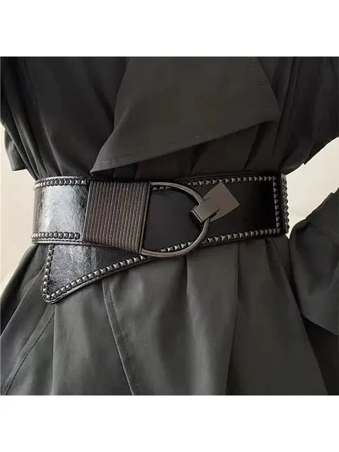 No Limits Wide Faux Leather Belt
