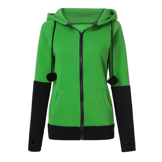 Anime Style Fox Ear Hooded Zip-Up