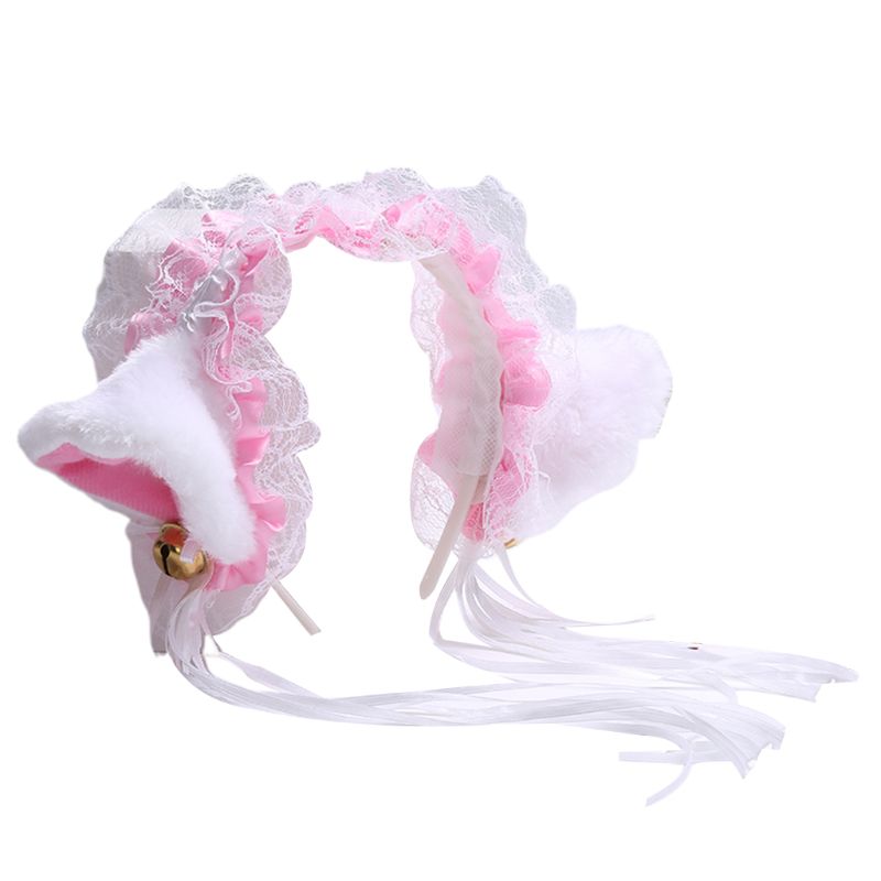 Ruffled Lace Lolita Cosplay Cat Ears