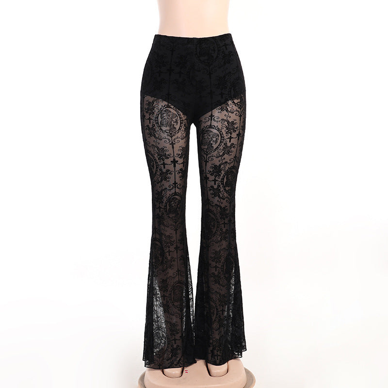 "I See You Looking" Flared Lace Pants
