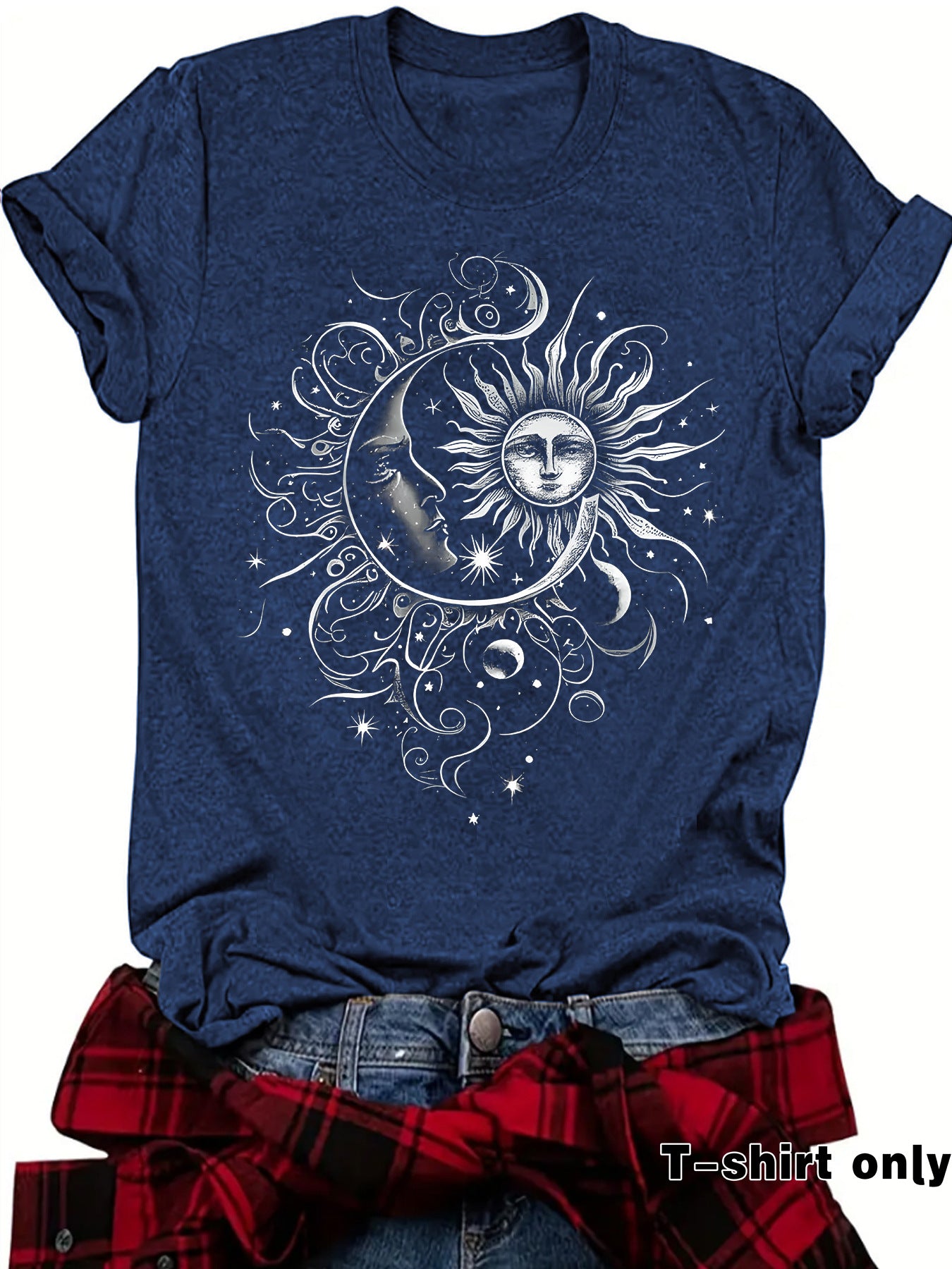 Short sleeved sun and moon t-shirt
