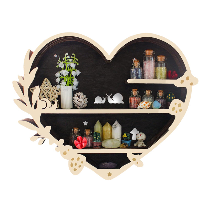 Witchy Decor Crystal Display Mushroom Shelf