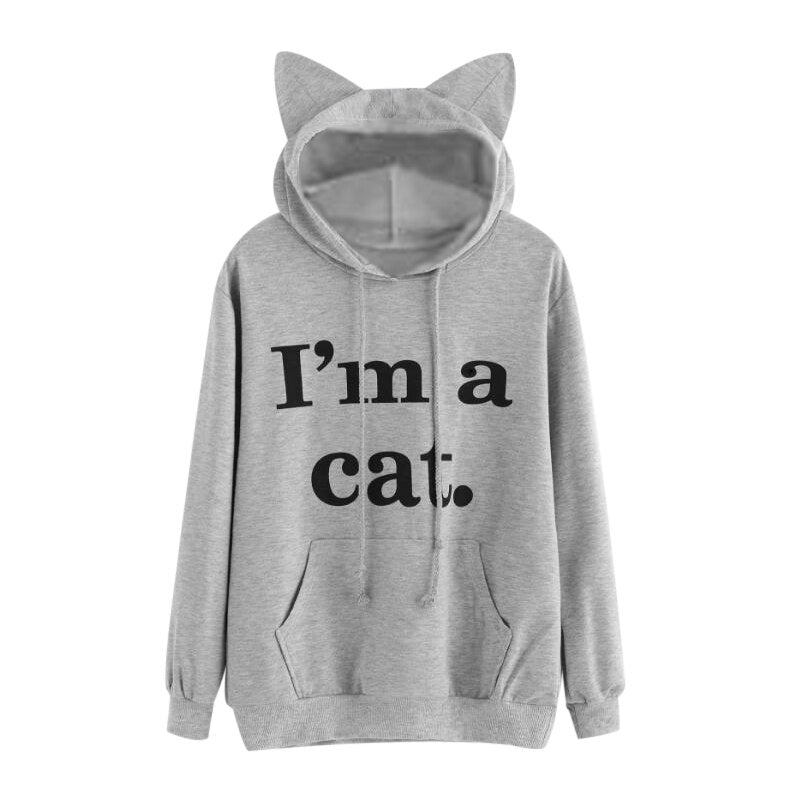 Cozy Chaos Loose Fit Feline Hoodie