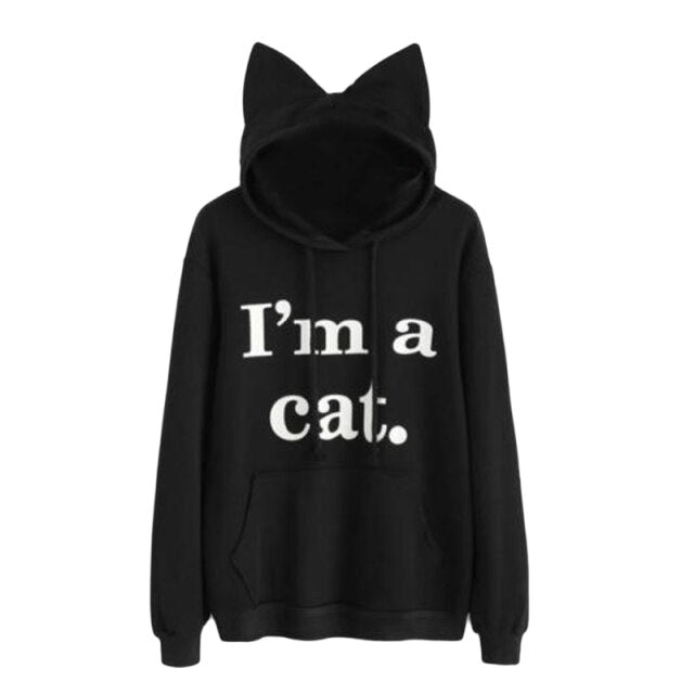 Cozy Chaos Loose Fit Feline Hoodie