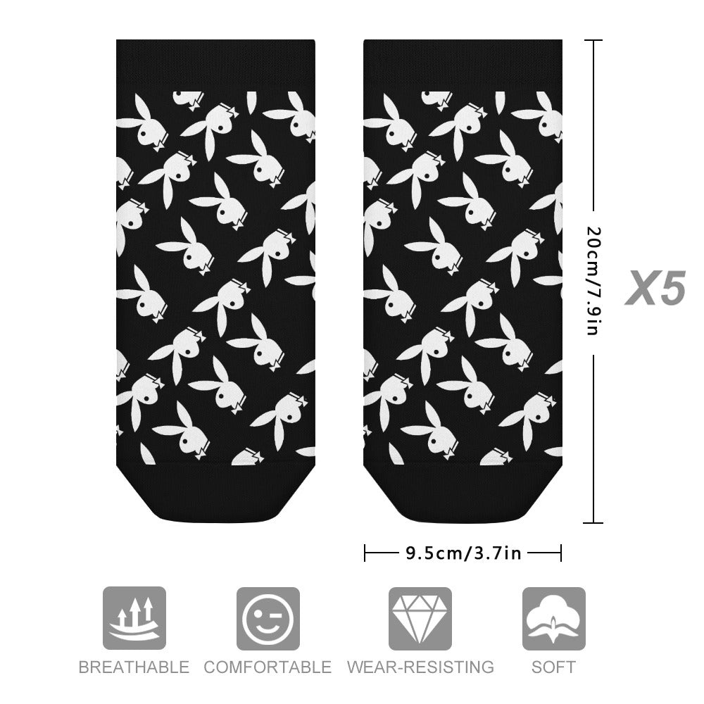 Playboy Ankle Socks (5 Pairs) The Sexiest Sweat-Proof, Odor-Proof, Breathable Socks Ever Made