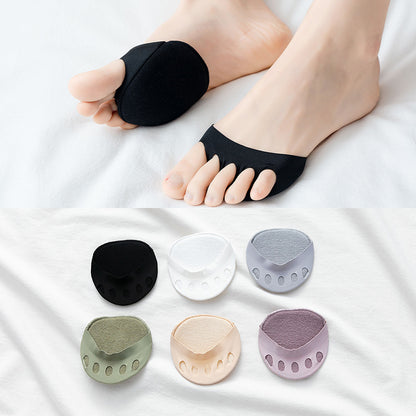 Spring And Summer New Ladies Half Palm Socks Lace Open Toe Socks Simple Breathable Toe Socks Invisible Socks Pads