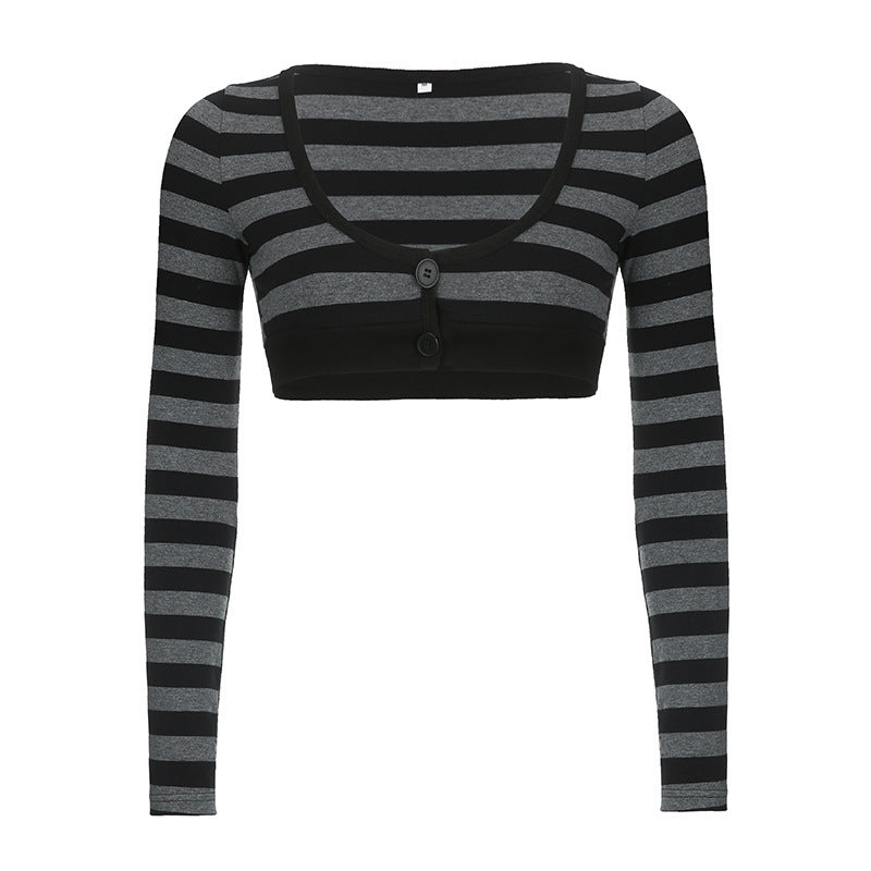 Sweater Weather Scowl Long Sleeve Crop Top