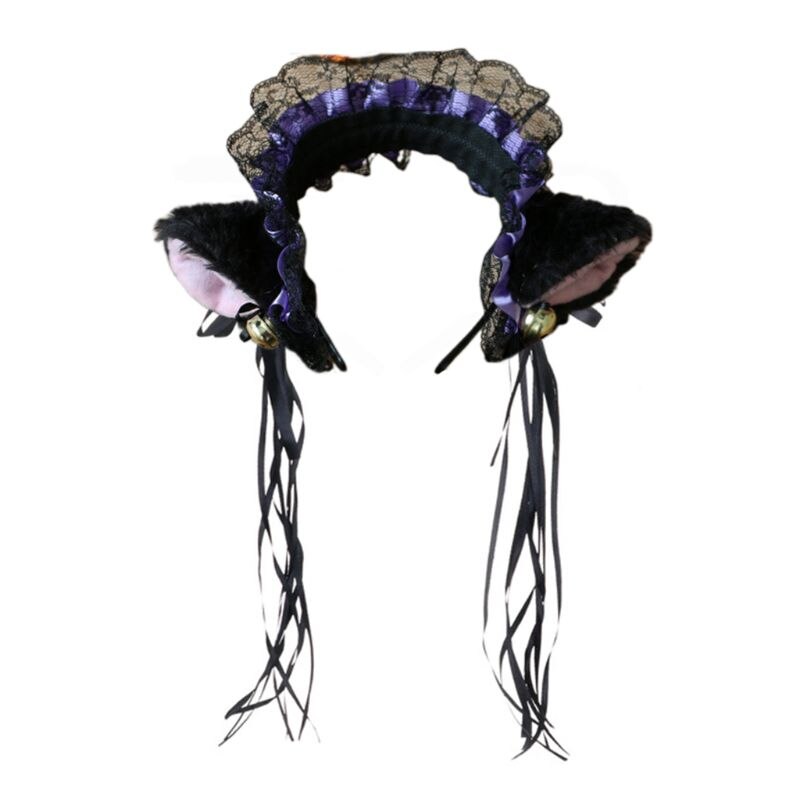 Ruffled Lace Lolita Cosplay Cat Ears