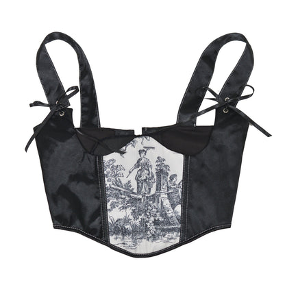 Retro Fishbone Corset Top