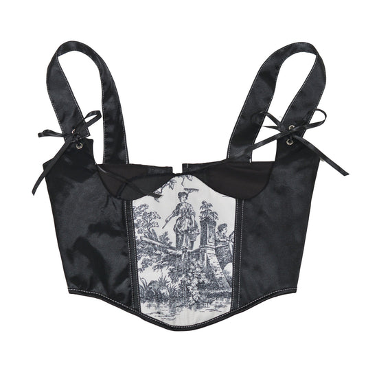 Retro Fishbone Corset Top