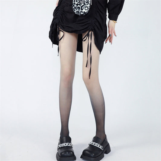 Thin Arbitrary Cut Gradient Silk Socks Velvet Pantyhose Candy Color Thin Legs Bottoming Socks Trend Brand