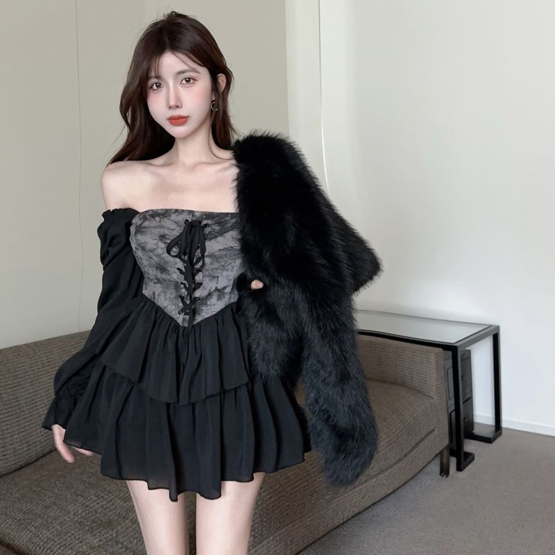 Romantic Smoky Puff Dress