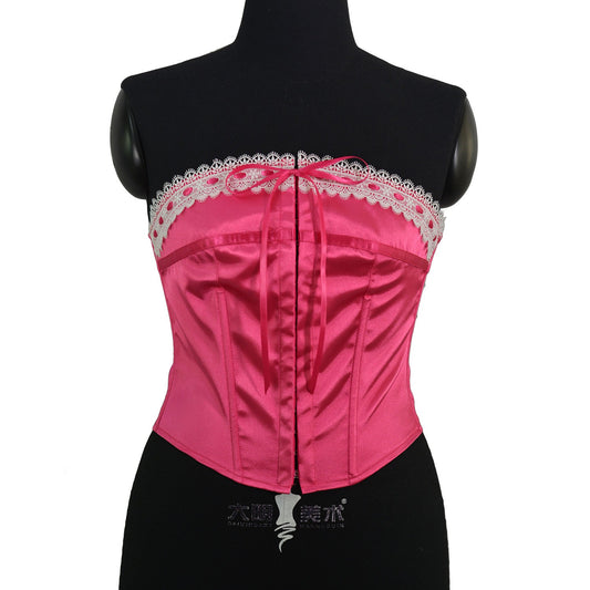 Hooked herringbone corset white