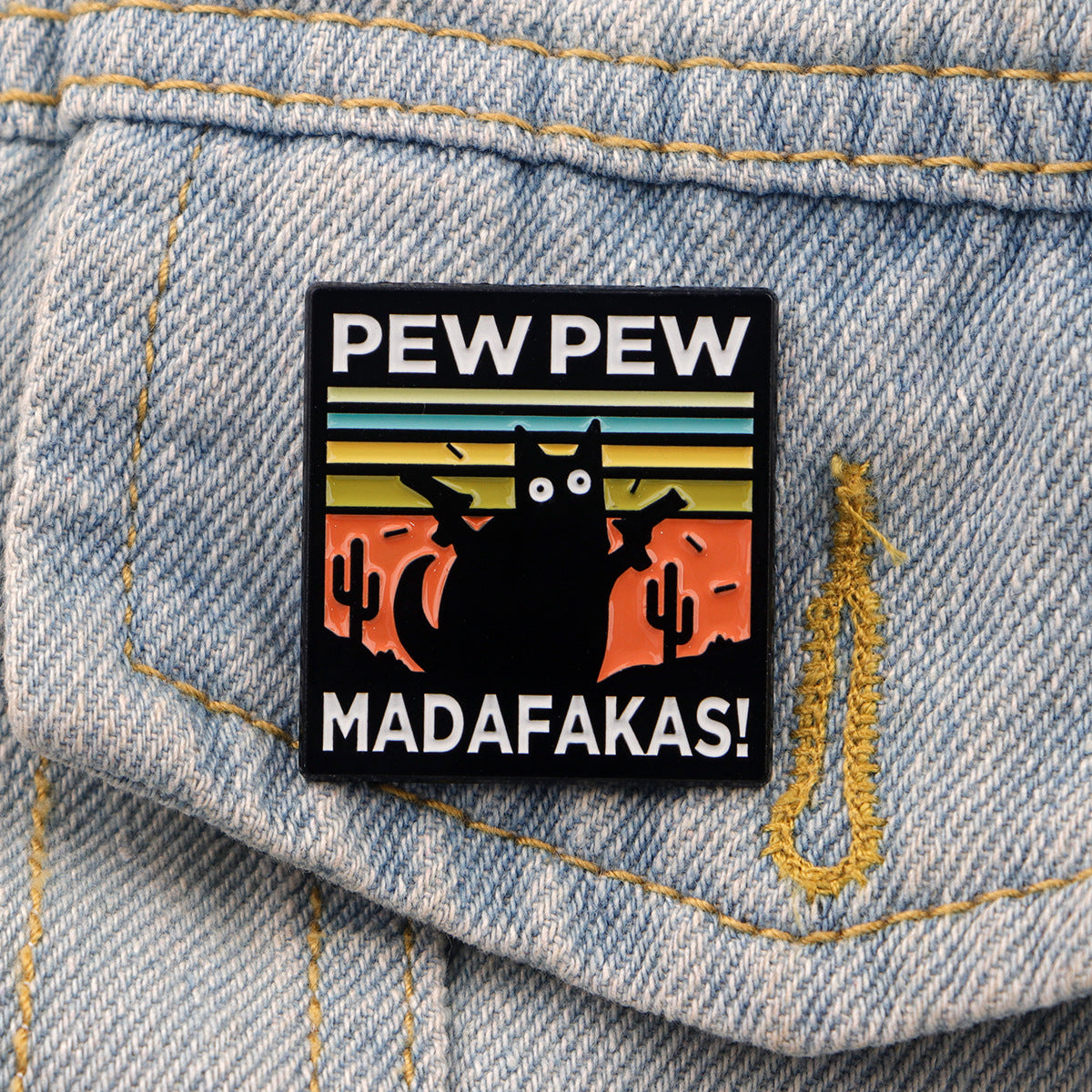 Cartoon Cute Black Cat Accessories Badge - Pins