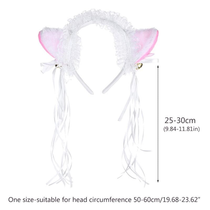Ruffled Lace Lolita Cosplay Cat Ears