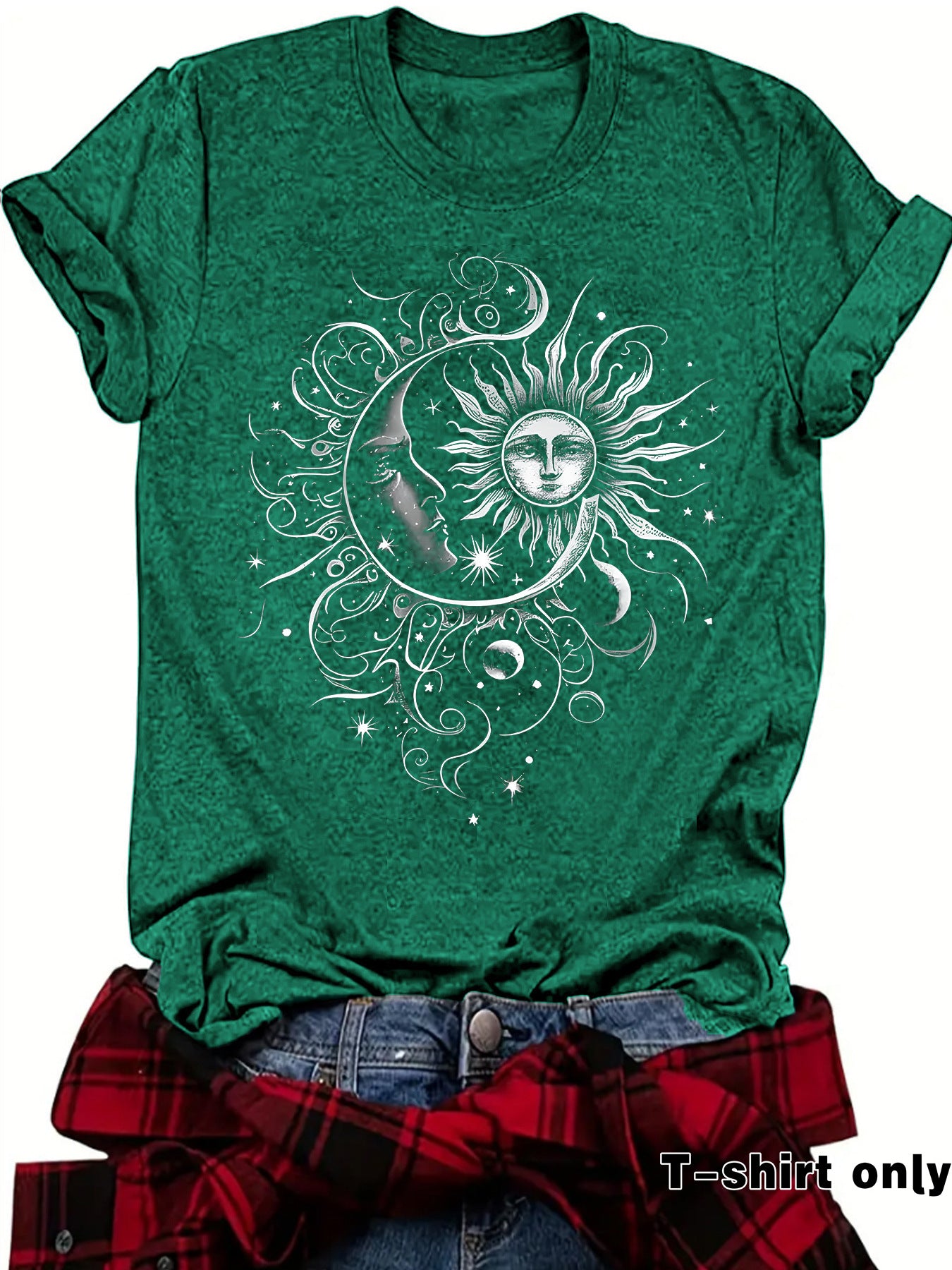 Short sleeved sun and moon t-shirt