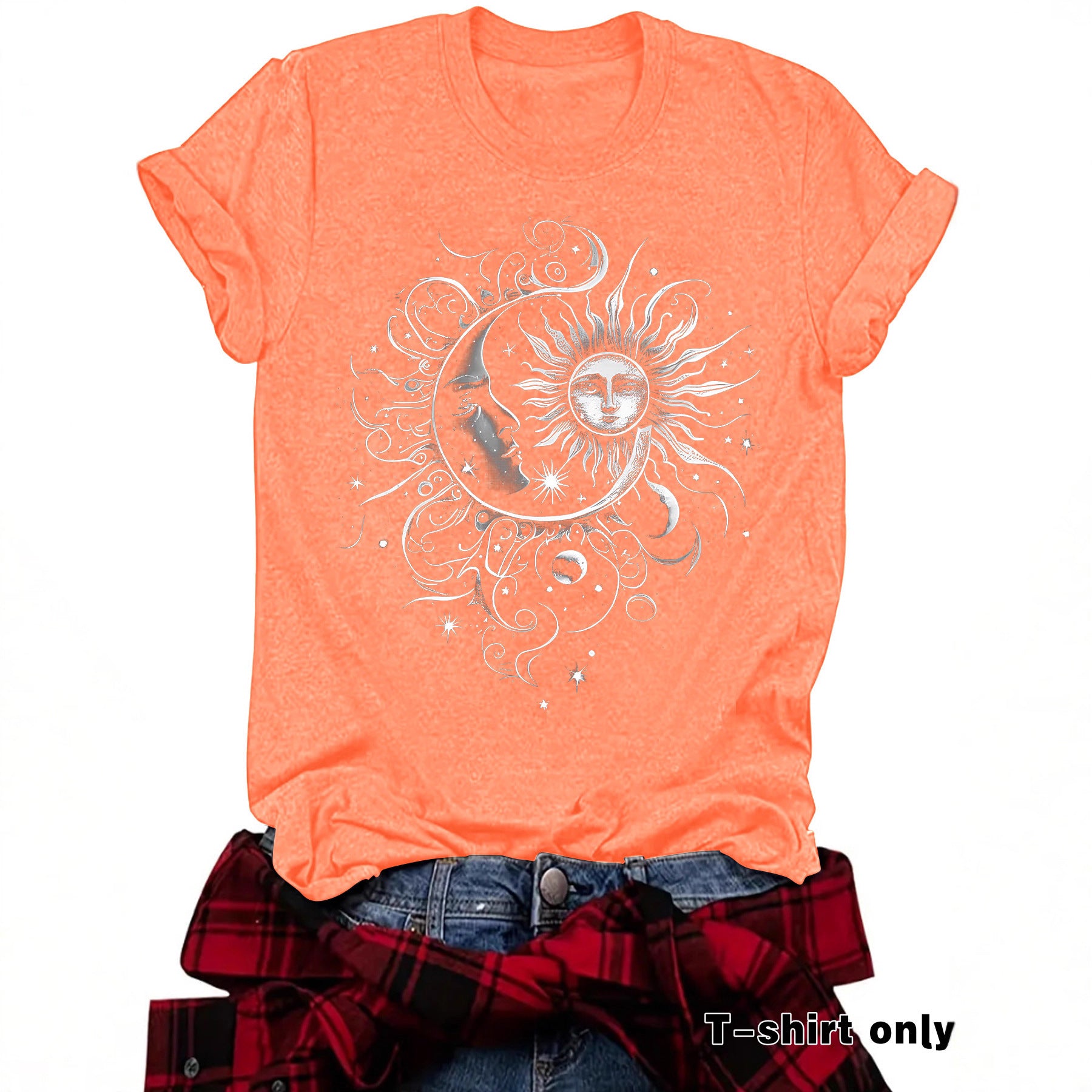 Short sleeved sun and moon t-shirt
