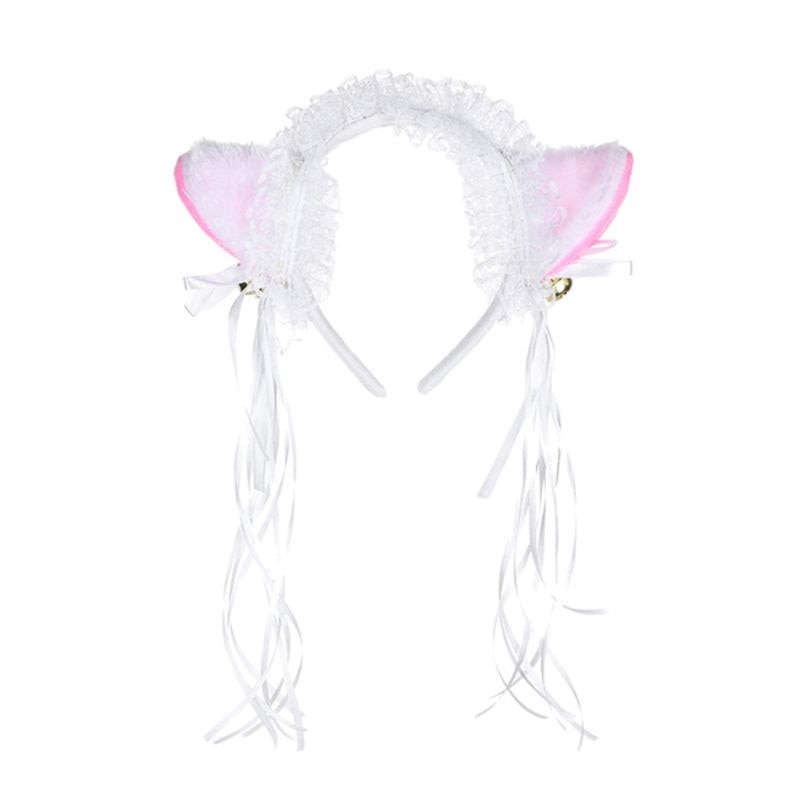 Ruffled Lace Lolita Cosplay Cat Ears