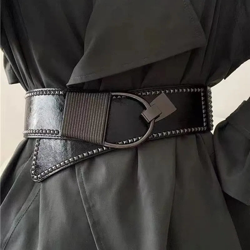 No Limits Wide Faux Leather Belt