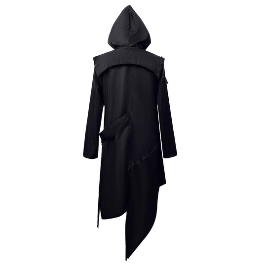 Punk Rock Gothic Medieval Halloween Hacker Cosplay Coat for Men