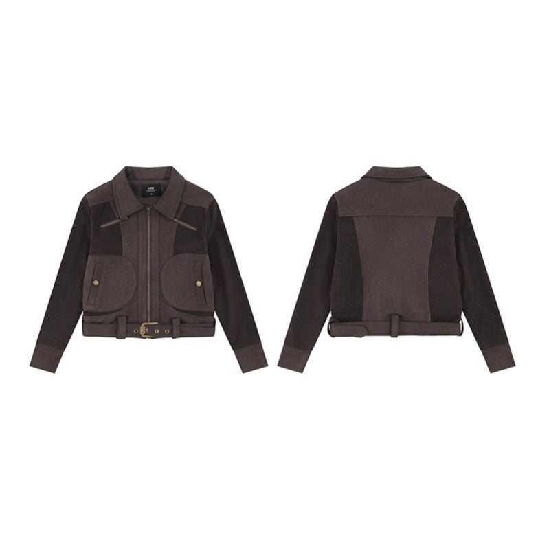 "I'm Not Your Girlfriend" Suede Moto Jacket