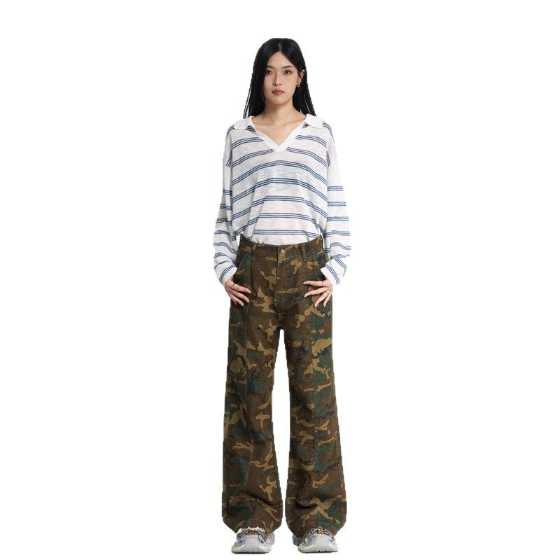 Camouflage Combat Flare Pants – Street-Ready Swagger
