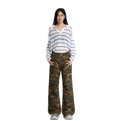 Camouflage Combat Flare Pants – Street-Ready Swagger