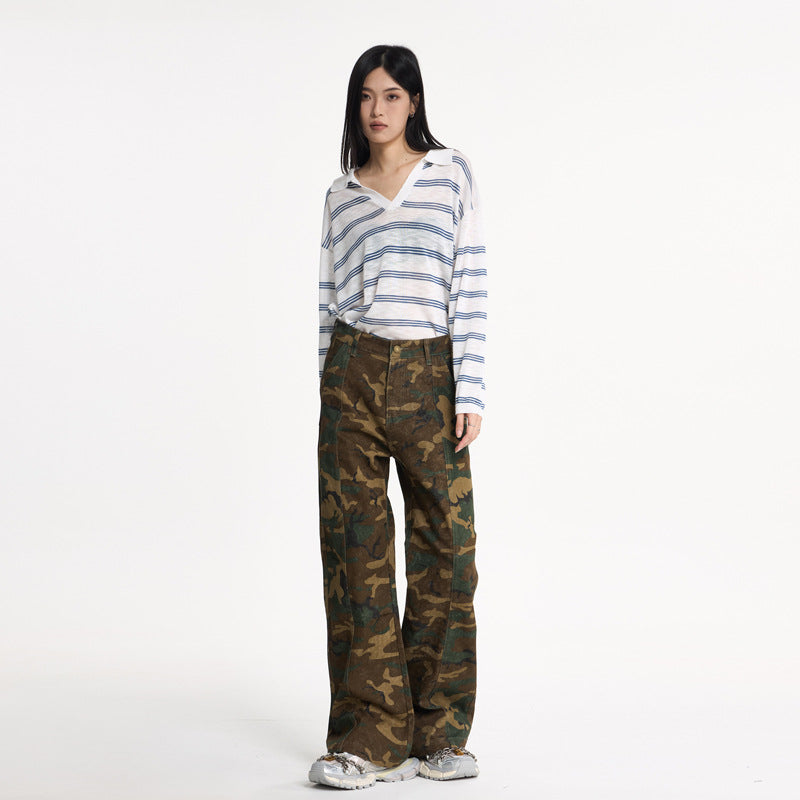 Camouflage Combat Flare Pants – Street-Ready Swagger