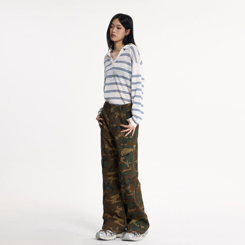 Camouflage Combat Flare Pants – Street-Ready Swagger