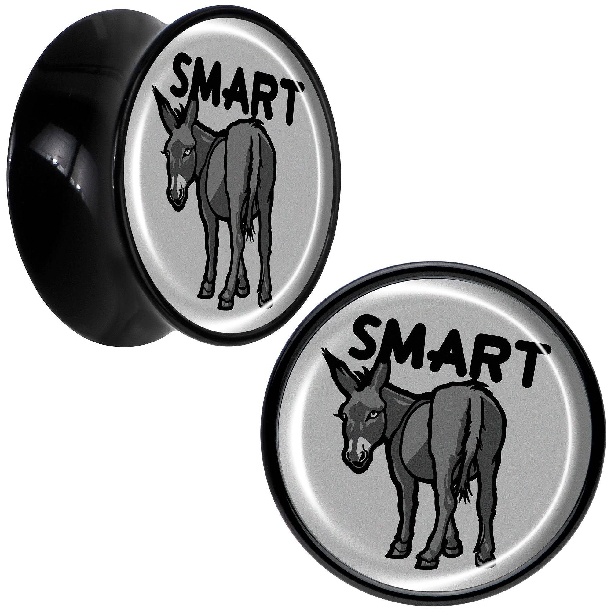 Donkey Smart Ass Black Acrylic Saddle Plug Set by Onyx O