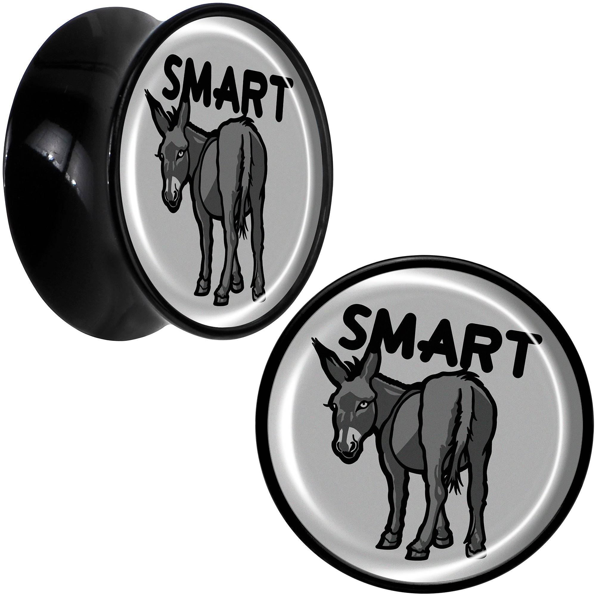 Donkey Smart Ass Black Acrylic Saddle Plug Set by Onyx O