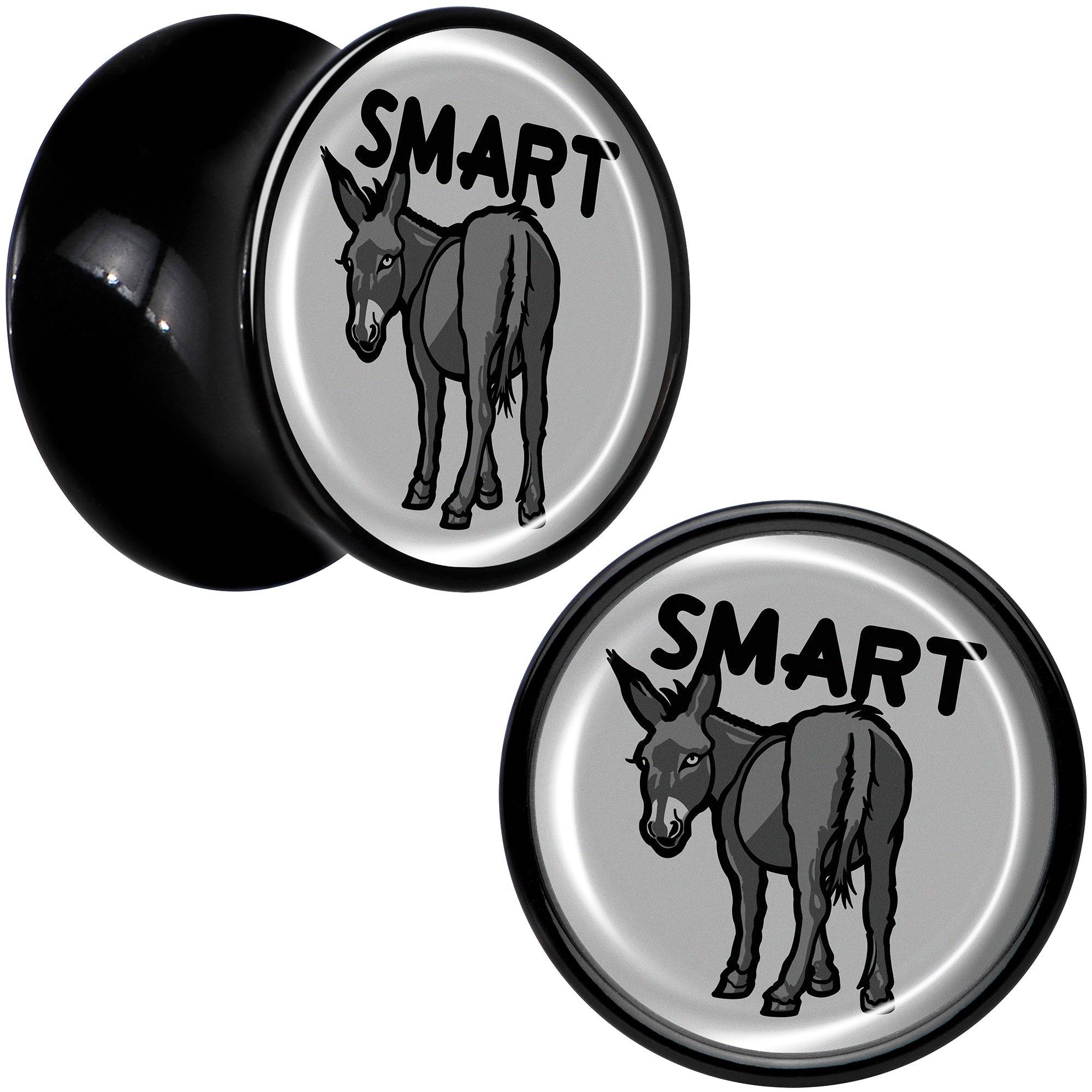 Donkey Smart Ass Black Acrylic Saddle Plug Set by Onyx O