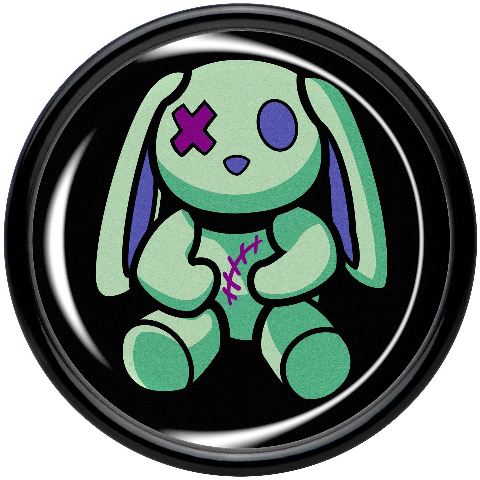 Zombie Bunny Black Acrylic Saddle Plug Set by Onyx O