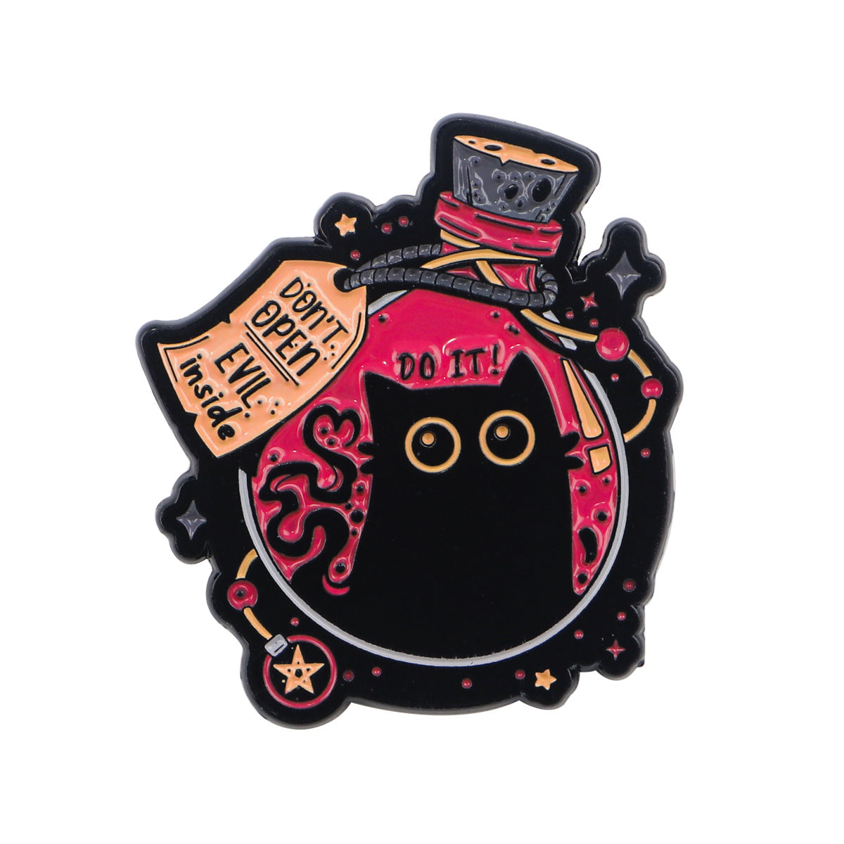 Cartoon Cute Black Cat Accessories Badge - Pins