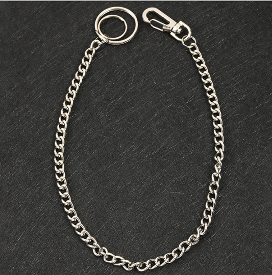 37cm Long Wallet Belt Chain Rock Punk Metal Key chain Gold Silver Keyring Mens HipHop Jewelry