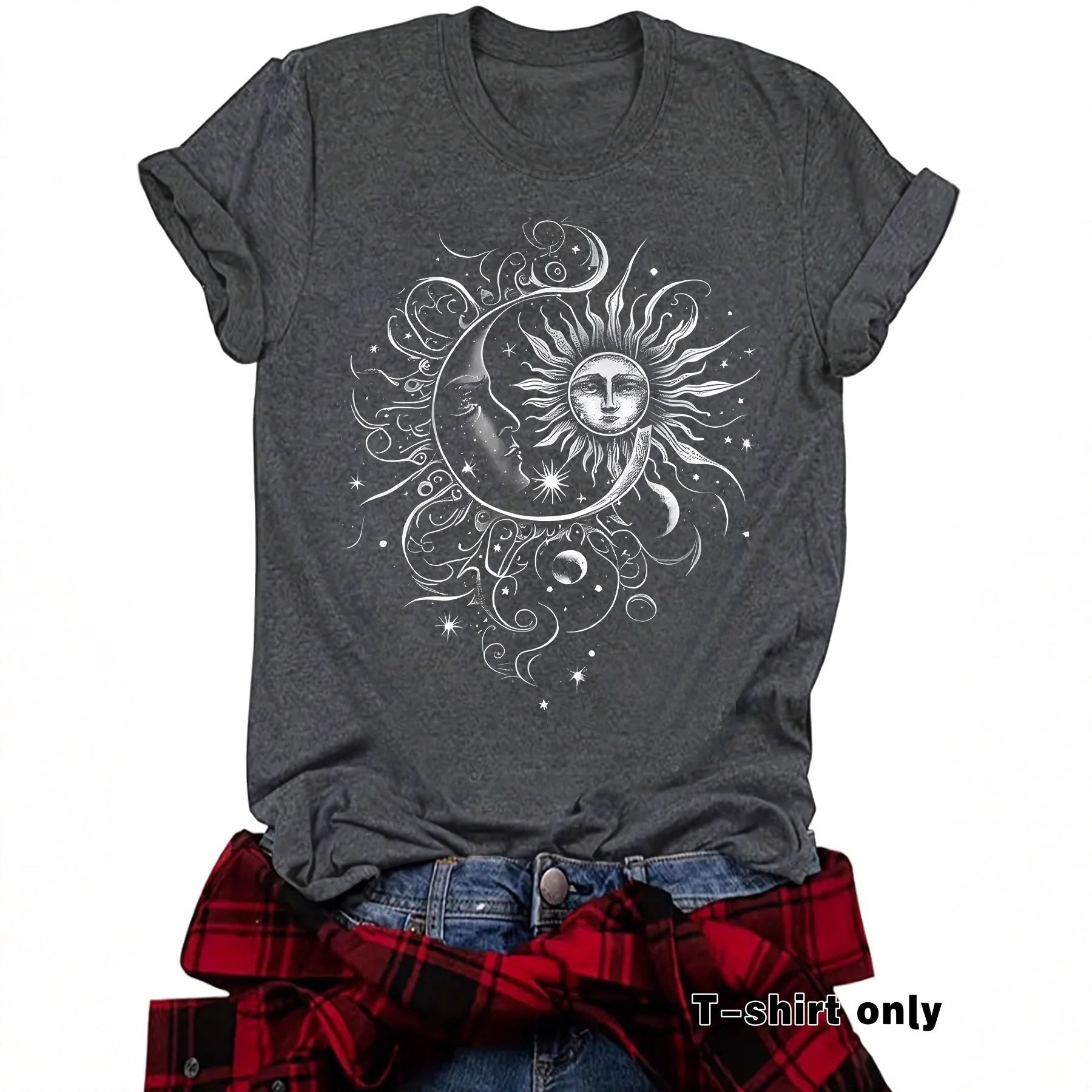 Short sleeved sun and moon t-shirt