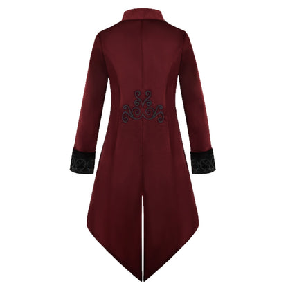 Vintage Medieval Court Men's Tailcoat Punk Gentleman Coat Gothic Style Jacket