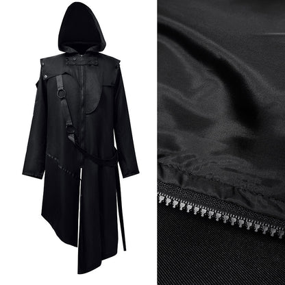 Punk Rock Gothic Medieval Halloween Hacker Cosplay Coat for Men