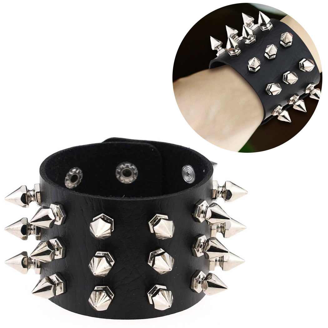 Stud Leather Cuff