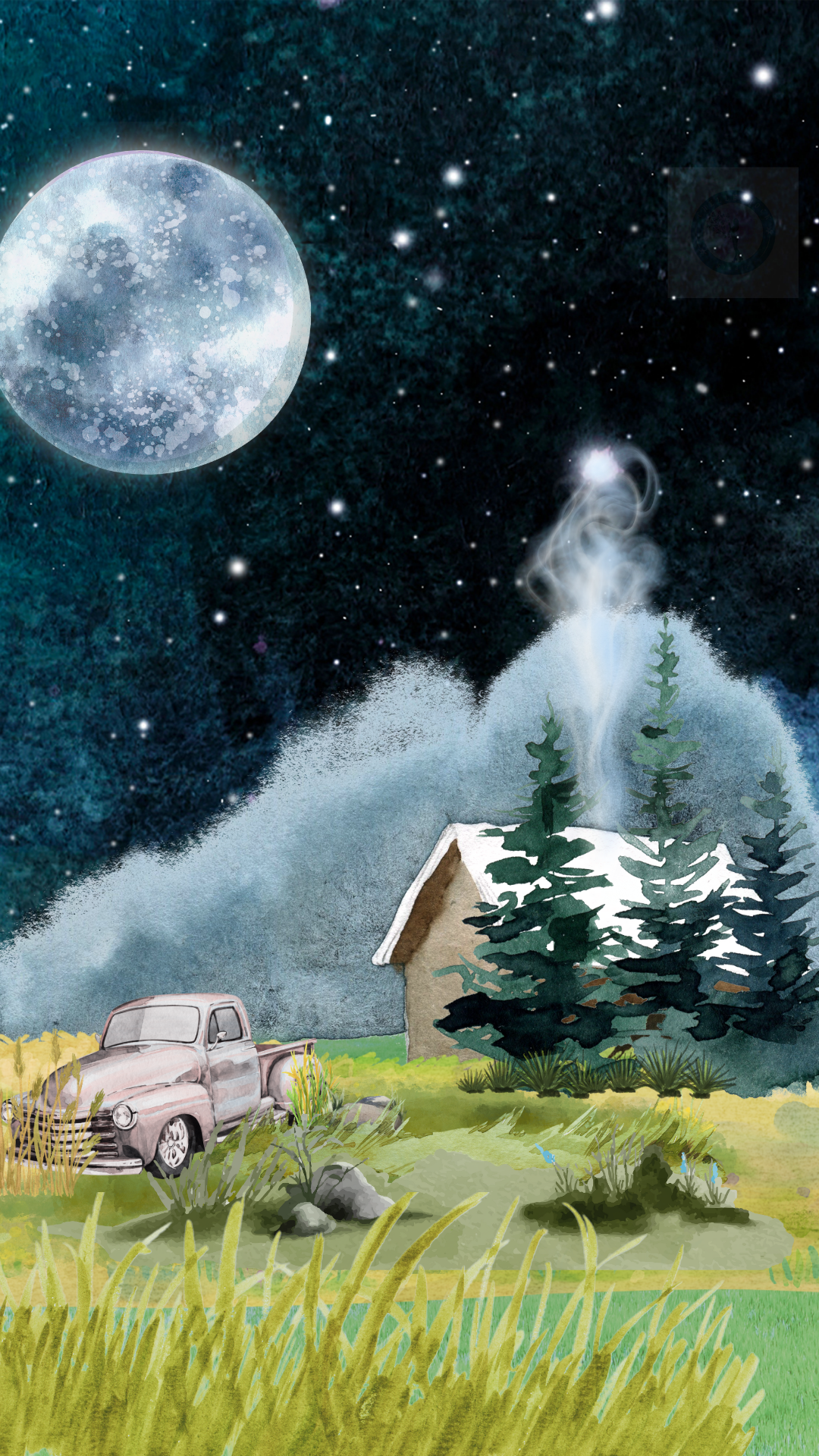 Mountain Nights Phone Wallpaper- Digital Download