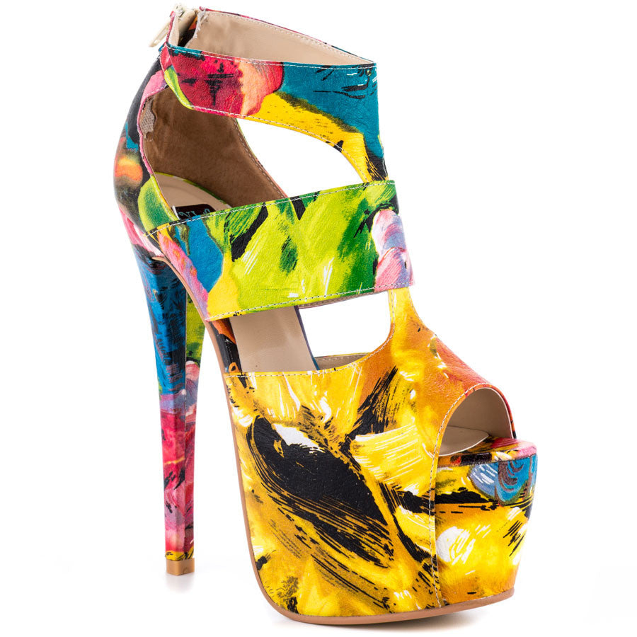 REXIE High Heels: Bold Genuine Leather Platform