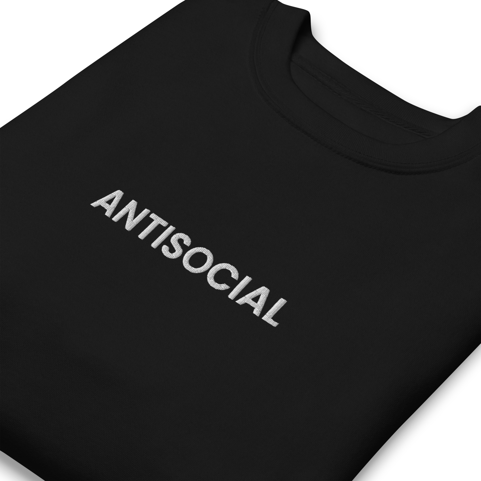 Antisocial Embroidered Unisex Sweatshirt