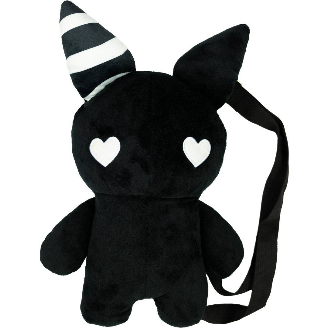 Rabbit Plush Backpack – Black (14”)