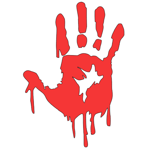 Bloody Hand Print Vinyl Decal Sticker Halloween Horror Metaphysical