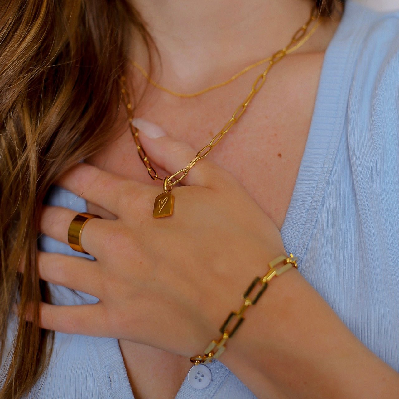 Effortless Boho Heart Necklace - 18K Gold