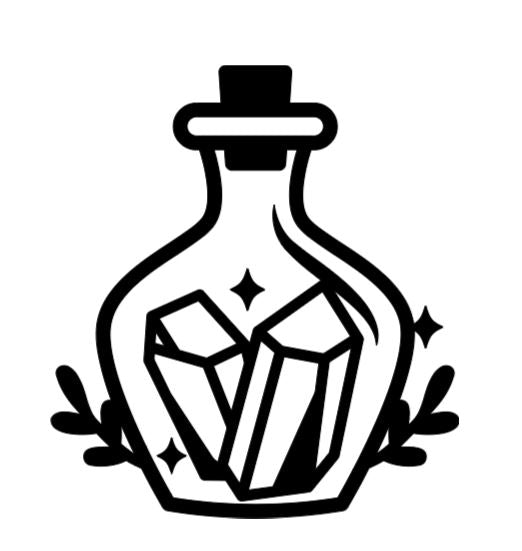 Crystal Potion Witchy Vinyl Decal Sticker Halloween Horror Metaphysical