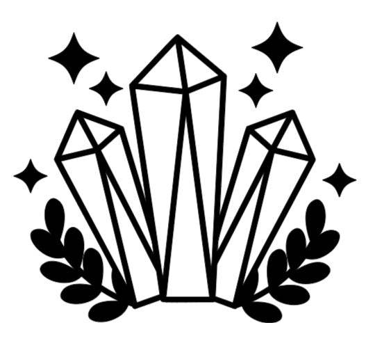 Crystal Witchy Vinyl Decal Sticker Halloween Horror Metaphysical