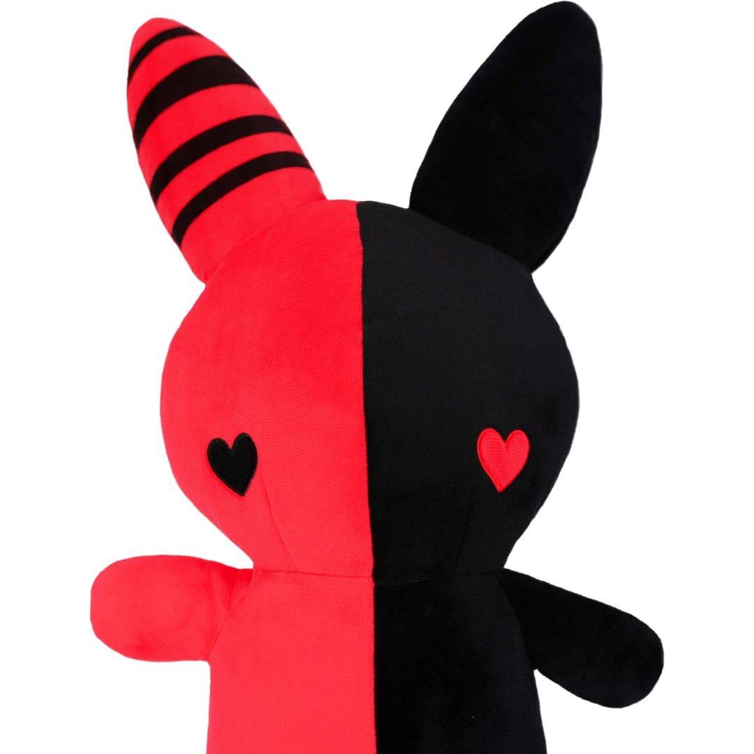 Rabbit Plush Backpack – Red/Black (20”)
