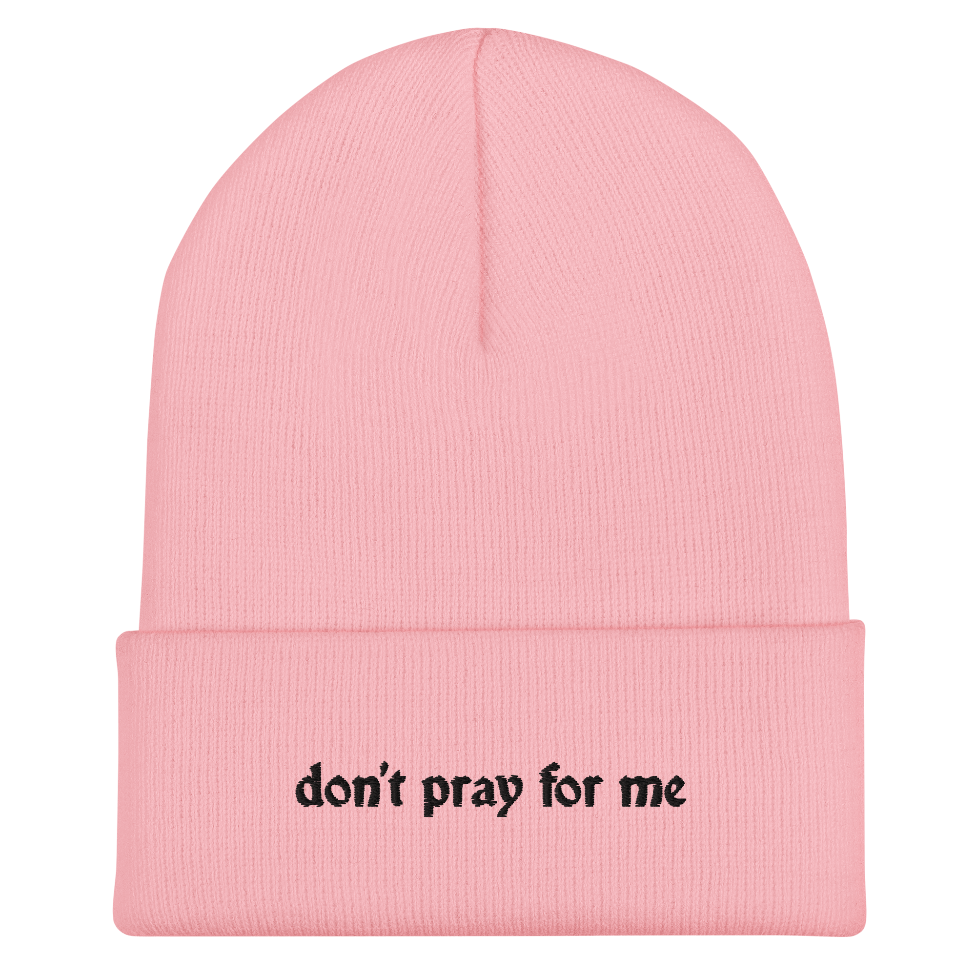 Don't Pray For Me Goth Knit Beanie